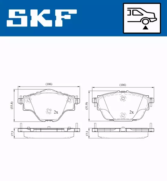 SKF KLOCKI HAMULCOWE VKBP 90094 