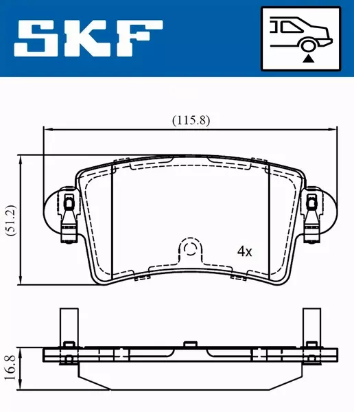 SKF KLOCKI HAMULCOWE VKBP 90097 