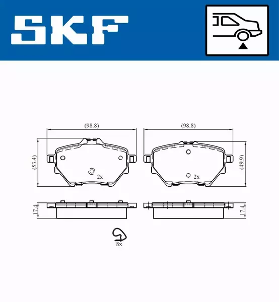 SKF KLOCKI HAMULCOWE VKBP 90101 