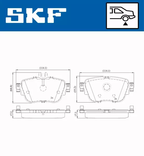 SKF KLOCKI HAMULCOWE VKBP 90121 