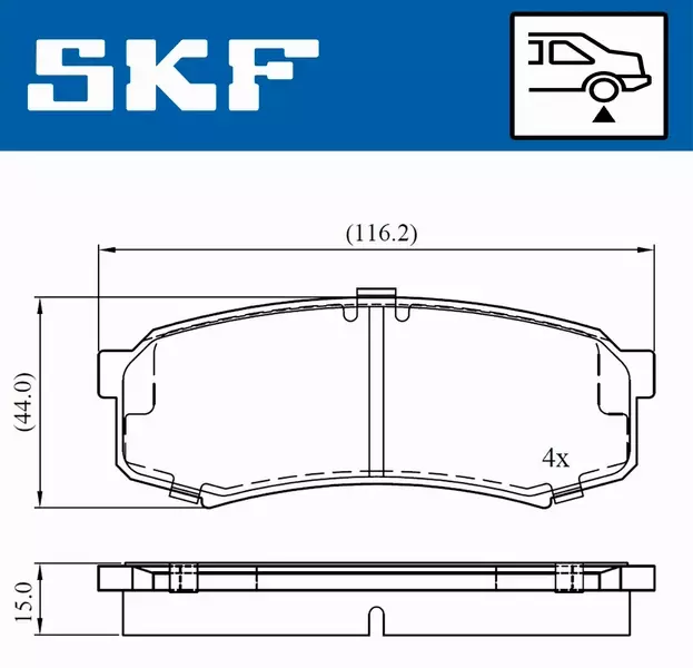 SKF KLOCKI HAMULCOWE VKBP 90136 