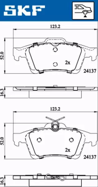 SKF KLOCKI HAMULCOWE VKBP 90148 