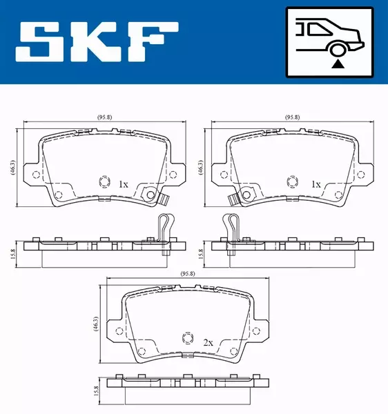 SKF KLOCKI HAMULCOWE VKBP 90187 A 