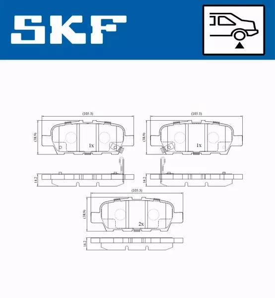 SKF KLOCKI HAMULCOWE  VKBP 90204 A 