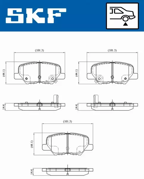 SKF KLOCKI HAMULCOWE VKBP 90253 A 