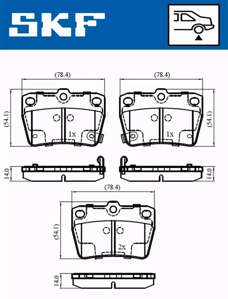 SKF KLOCKI HAMULCOWE VKBP 90288 A 