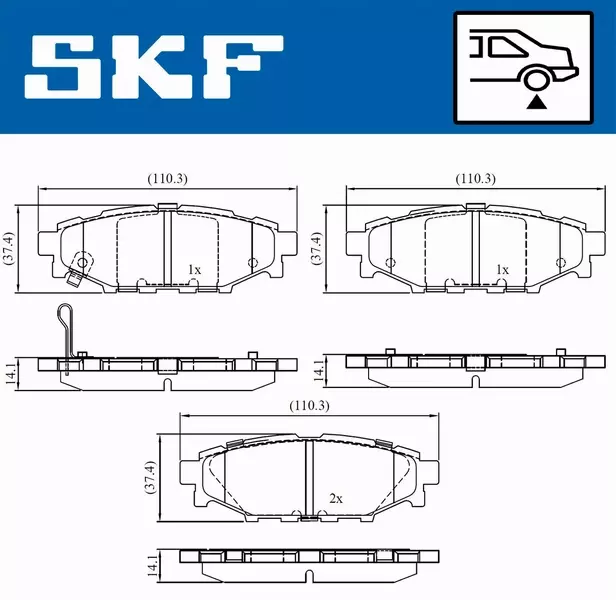 SKF KLOCKI HAMULCOWE VKBP 90357 A 