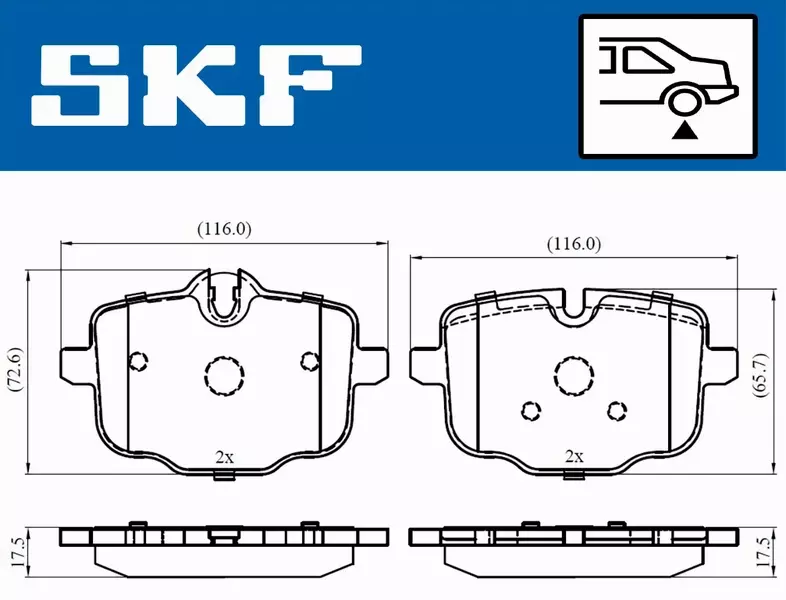 SKF KLOCKI HAMULCOWE VKBP 90366 