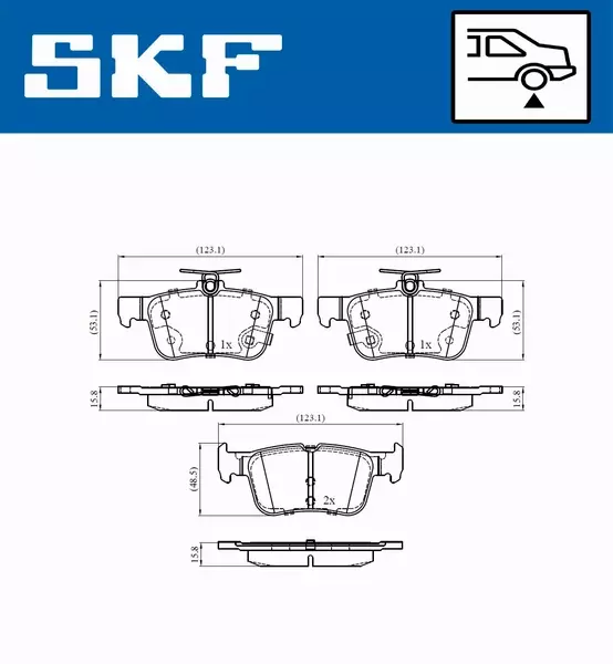 SKF KLOCKI HAMULCOWE VKBP 90371 A 