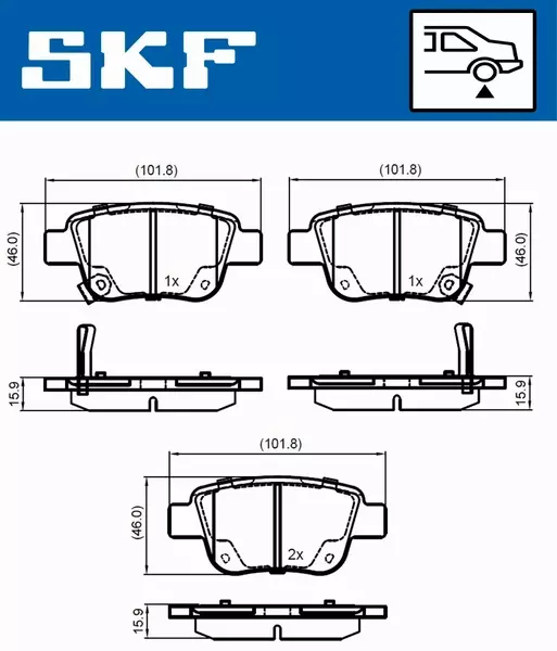 SKF KLOCKI HAMULCOWE VKBP 90384 A 