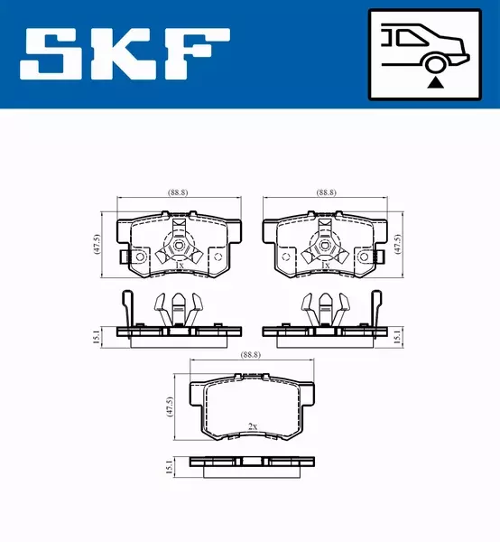 SKF KLOCKI HAMULCOWE VKBP 90397 A 