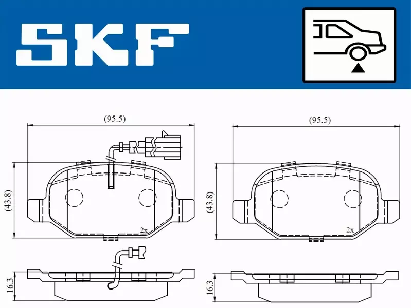 SKF KLOCKI HAMULCOWE VKBP 90398 E 