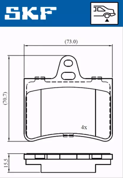 SKF KLOCKI HAMULCOWE VKBP 90400 