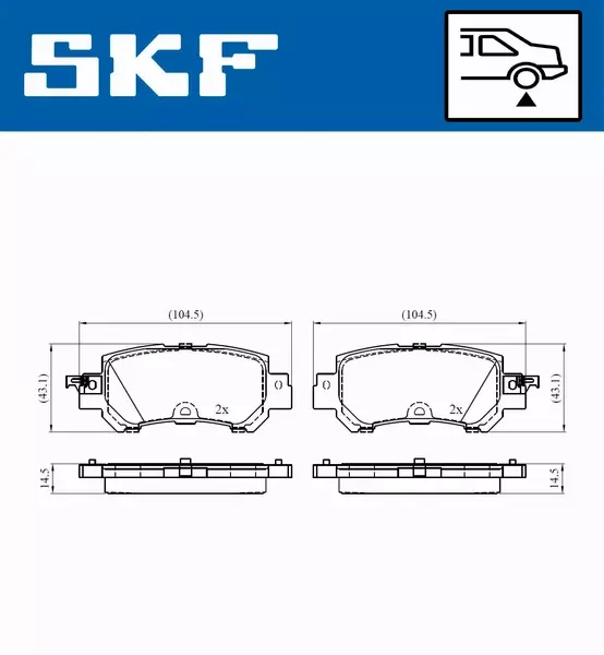 SKF KLOCKI HAMULCOWE VKBP 90418 A 