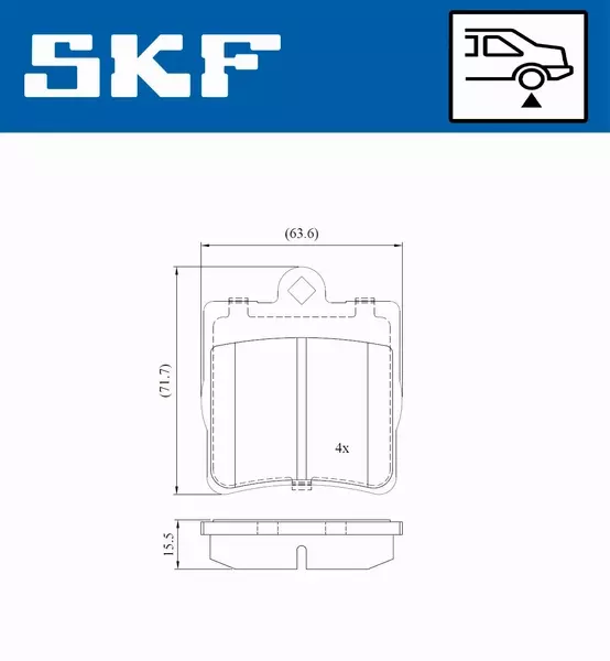 SKF KLOCKI HAMULCOWE VKBP 90434 