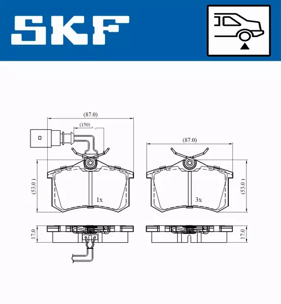 SKF KLOCKI HAMULCOWE VKBP 90452 E 