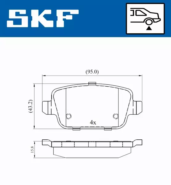 SKF KLOCKI HAMULCOWE VKBP 90498 