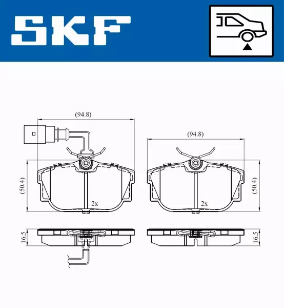 SKF KLOCKI HAMULCOWE VKBP 90527 E 