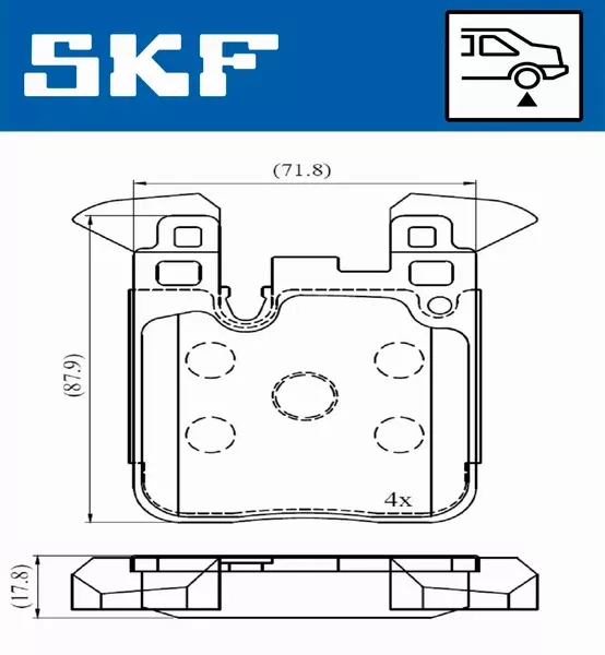 SKF KLOCKI HAMULCOWE VKBP 90554 