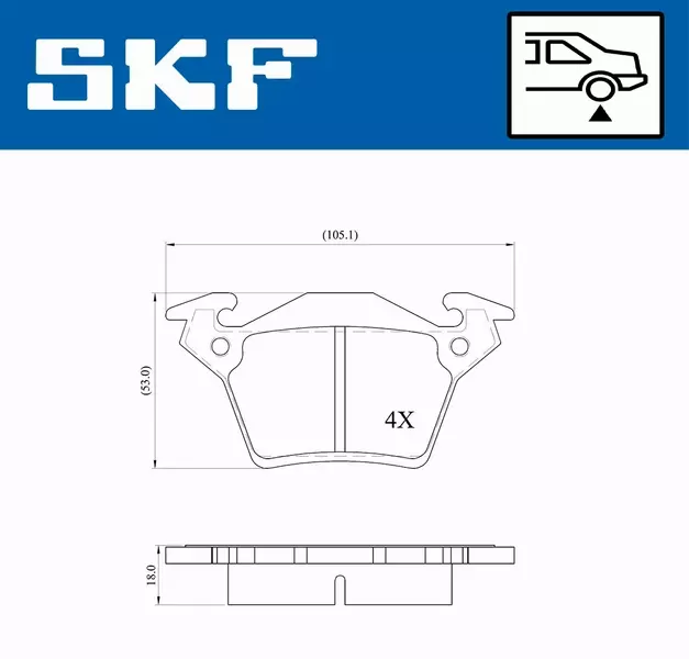 SKF KLOCKI HAMULCOWE VKBP 90568 