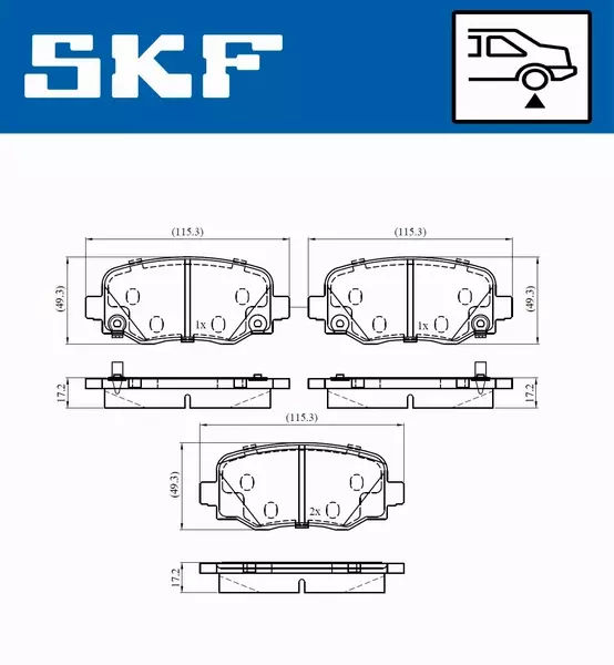 SKF KLOCKI HAMULCOWE VKBP 90569 A 