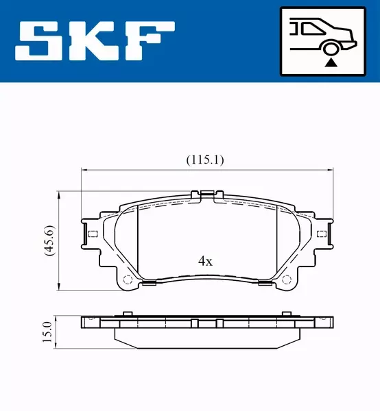 SKF KLOCKI HAMULCOWE VKBP 90604 