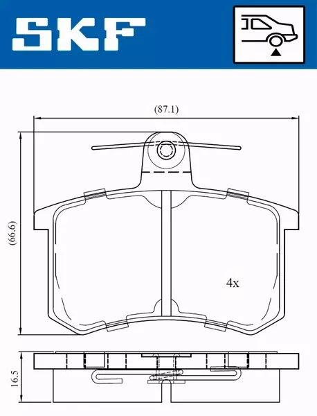 SKF KLOCKI HAMULCOWE VKBP 90606 