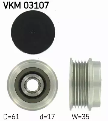 SKF SPRZĘGŁO ALTERNATORA VKM 03107 