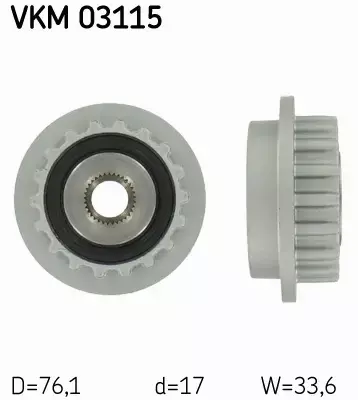 SKF SPRZĘGŁO ALTERNATORA VKM 03115 