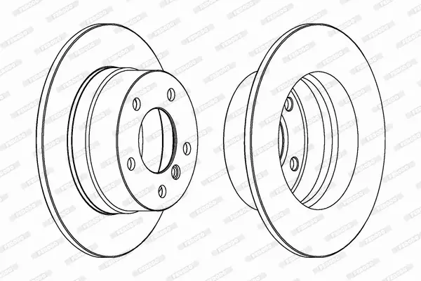 FERODO TARCZE+KLOCKI TYŁ BMW E36 COMPACT 272MM 