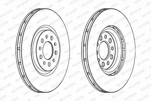 FERODO TARCZE+KLOCKI PRZÓD ALFA ROMEO GIULIETTA 330MM 