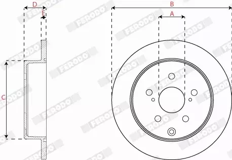 FERODO TARCZE HAMULCOWE DDF2307C 