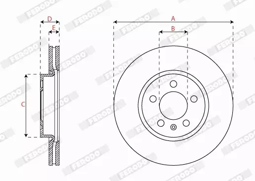 FERODO TARCZE HAMULCOWE DDF2664C 