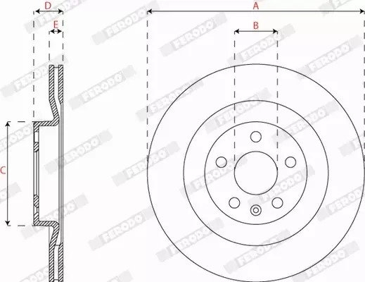 FERODO TARCZE HAMULCOWE DDF2732C 