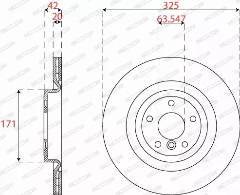 FERODO TARCZE HAMULCOWE DDF2733C 