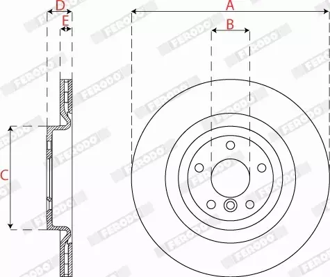 FERODO TARCZE HAMULCOWE DDF2733C 