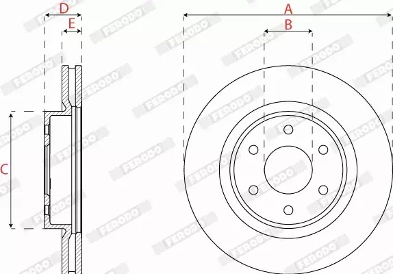 FERODO TARCZA HAMULCOWA DDF2742C 