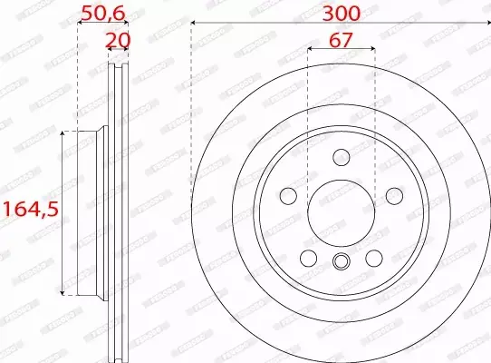 FERODO TARCZE HAMULCOWE DDF2763C 