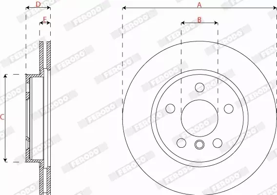 FERODO TARCZE HAMULCOWE DDF2769C 