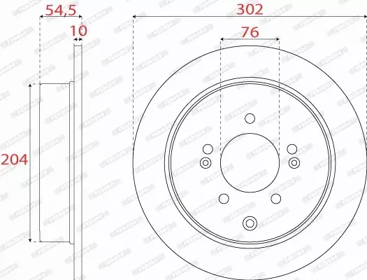 FERODO TARCZE HAMULCOWE  DDF2772C 