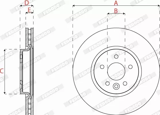 FERODO TARCZE+KLOCKI PRZÓD JAGUAR XE X760 316MM 