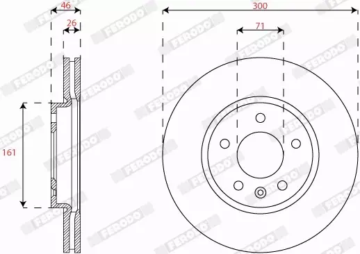 FERODO TARCZE HAMULCOWE DDF2811C 