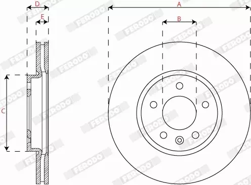 FERODO TARCZE HAMULCOWE DDF2811C 