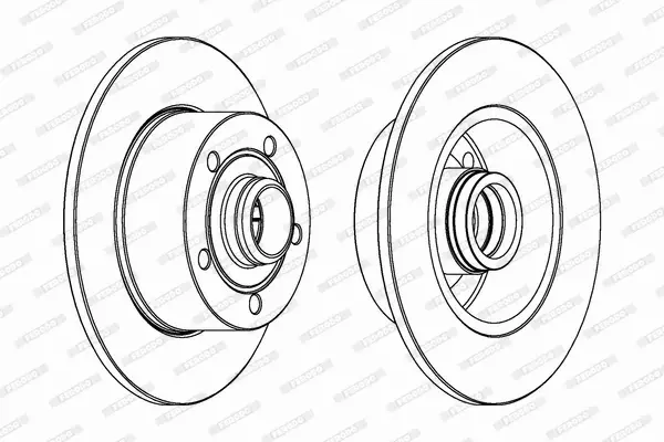 FERODO TARCZE HAMULCOWE TYŁ AUDI A4 B5 245MM 