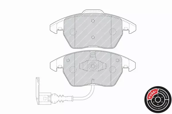 TARCZE+KLOCKI FERODO PRZÓD PASSAT B6 1.9 2.0 312mM 