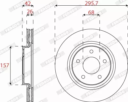 FERODO TARCZE HAMULCOWE DDF2099C 