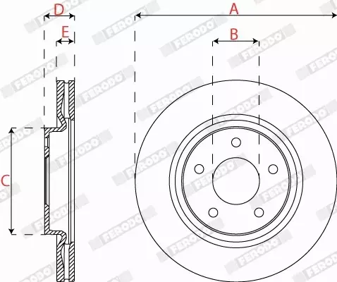 FERODO TARCZE HAMULCOWE DDF2099C 