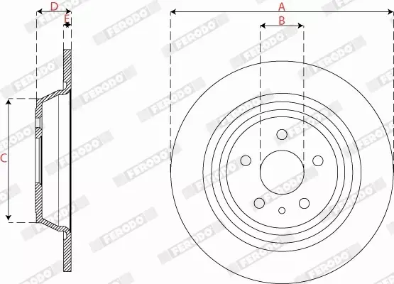 FERODO TARCZE HAMULCOWE DDF2788C 