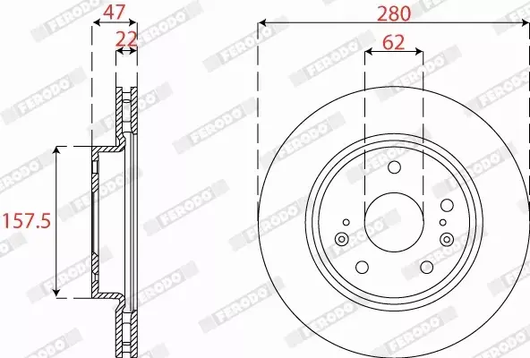 FERODO TARCZE HAMULCOWE DDF2791C 