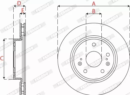 FERODO TARCZE HAMULCOWE DDF2791C 